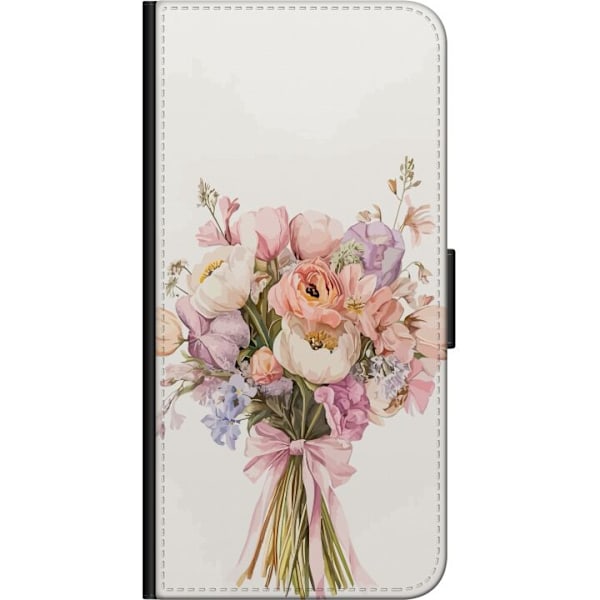 Xiaomi Redmi Note 9S Plånboksfodral Mobilskal med färgglad blombukett i romantisk stil