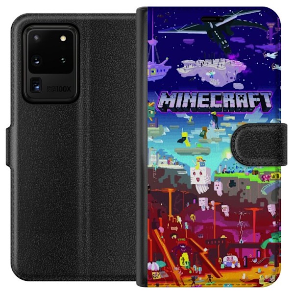 Samsung Galaxy S20 Ultra Lompakkokotelo Minecraft