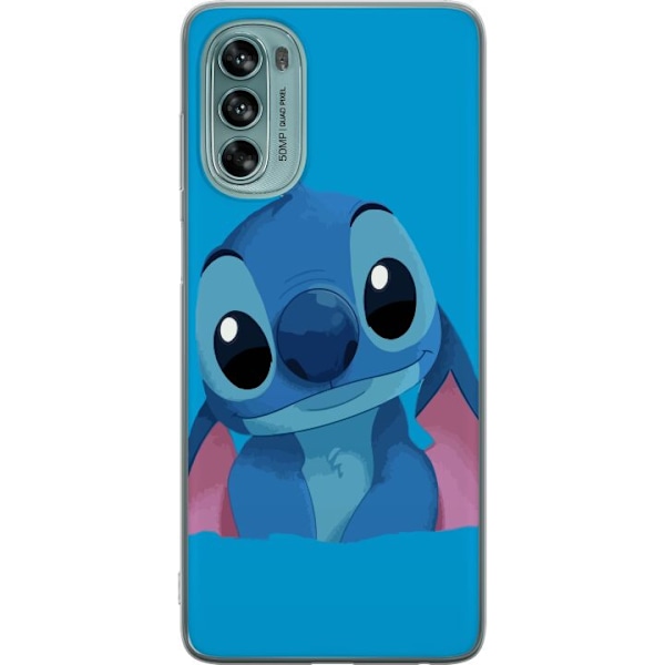 Motorola Moto G62 5G Gennemsigtig cover Stitch Blå