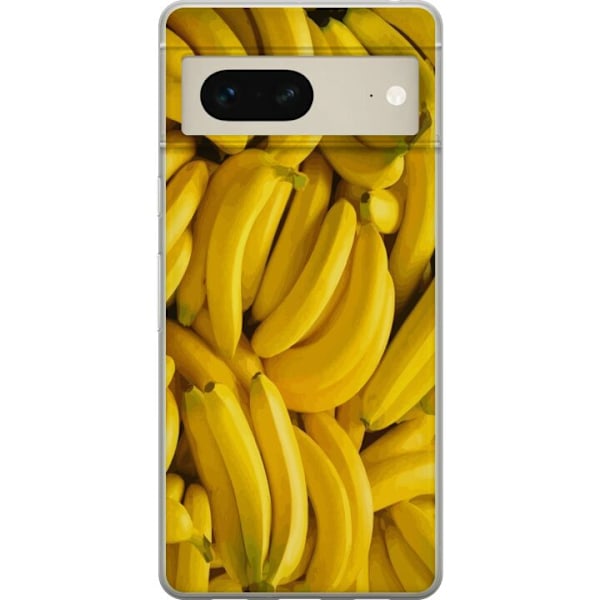 Google Pixel 7 Läpinäkyvä kuori Banaani kuvio