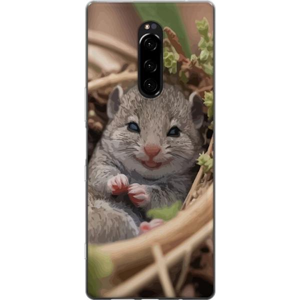 Sony Xperia 1 Gennemsigtig cover Rotte Smilende Dyremotiv By Motiv Urban Grafisk Design Populært Sjovt Motiv Kunstart Stil