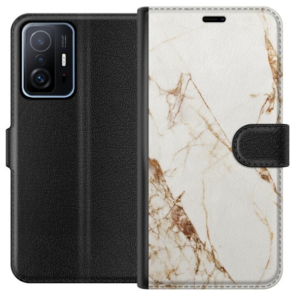 Xiaomi 11T Lommeboketui Hvit marmor