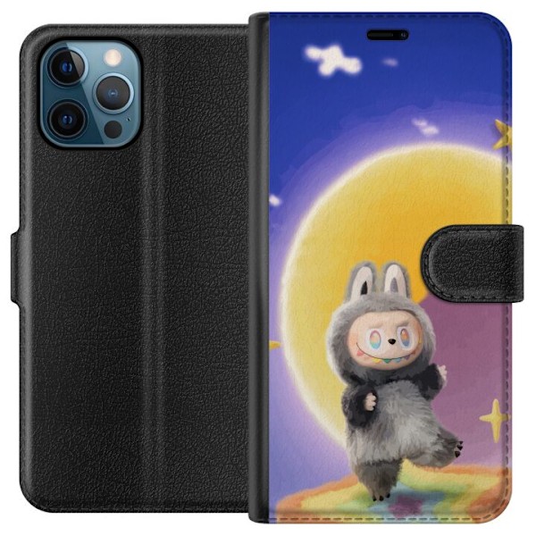 Apple iPhone 12 Pro Lommeboketui Labubu Neon Pop - Neonfarget