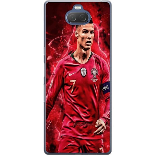 Sony Xperia 10 Plus Genomskinligt Skal Ronaldo Skills – CR7 Design för Äkta Supporters