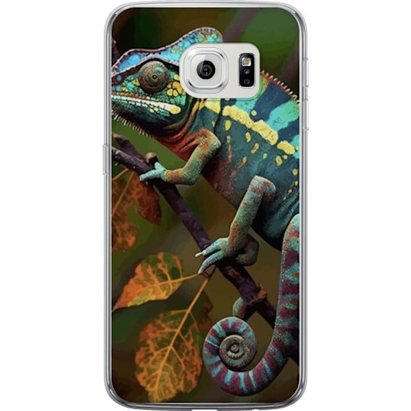 Samsung Galaxy S6 edge Genomskinligt Skal Ödla Grafisk Streetwear Design Djurmönster Modern Urban Stil Populärt Motiv Kreativ Art Trend