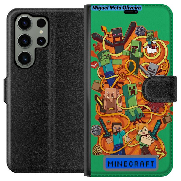 Samsung Galaxy S23 Ultra Tegnebogsetui Minecraft