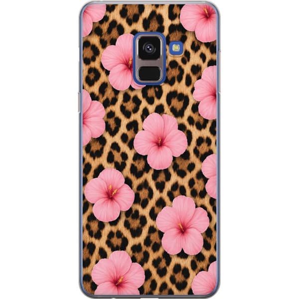 Kompatibelt Mobildeksel til Samsung Galaxy A8 (2018) Brun blomsterleopard brun