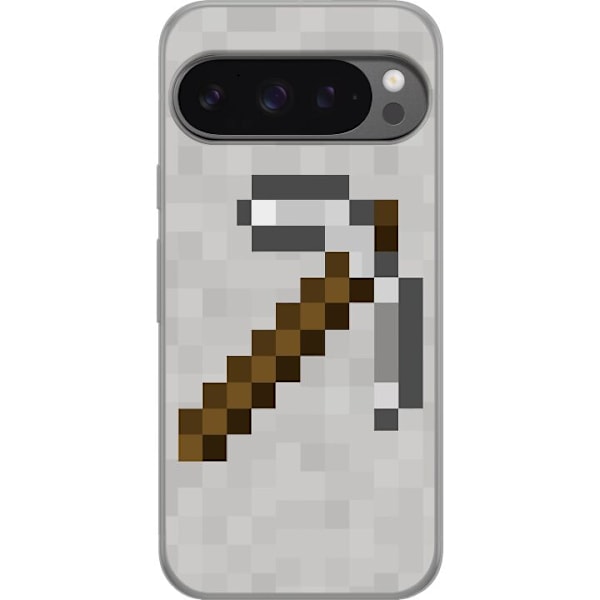 Google Pixel 9 Pro XL Gennemsigtig cover Minecraft Værktøjer
