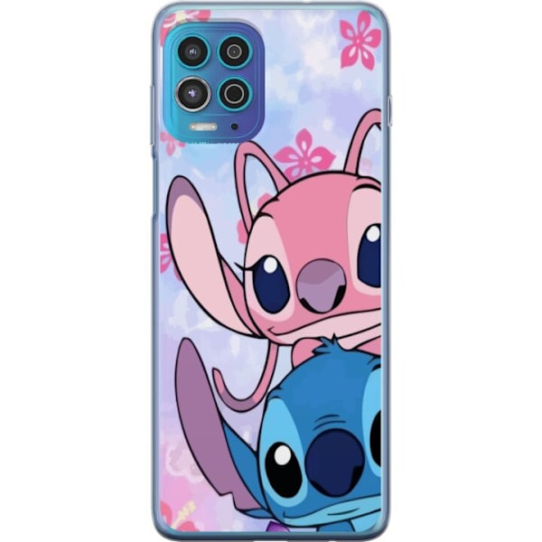 Motorola Moto G100 Läpinäkyvä kuori Stitch & Angel