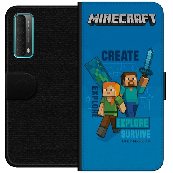 Huawei P smart 2021 Tegnebogsetui Minecraft Huler