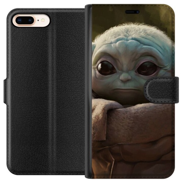 Apple iPhone 8 Plus Lompakkokotelo Baby Yoda