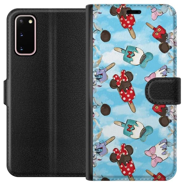 Kompatibel Tegnebogsetui til Samsung Galaxy S20 Tecknade glassfigurer blå