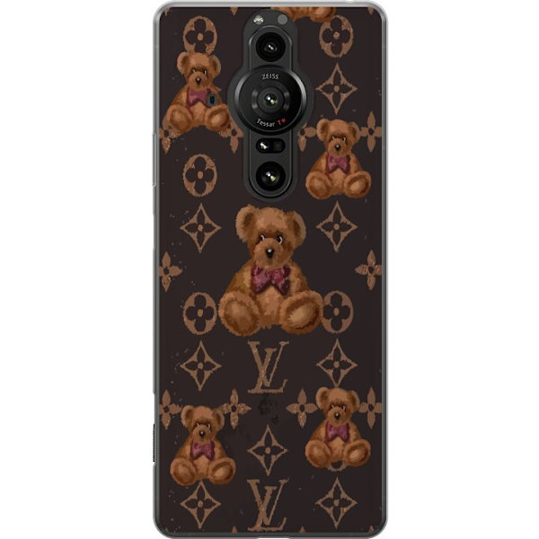 Sony Xperia Pro-I Läpinäkyvä kuori Louis Vuitton Teddykarhu Kuvio Ylellinen Muotisuunnittelu Suosittu Motiivi Muoti-Trendi Ylelliset Asusteet
