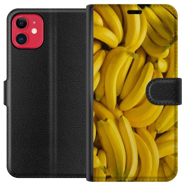 Apple iPhone 11 Plånboksfodral Banana Pattern – lekfullt m