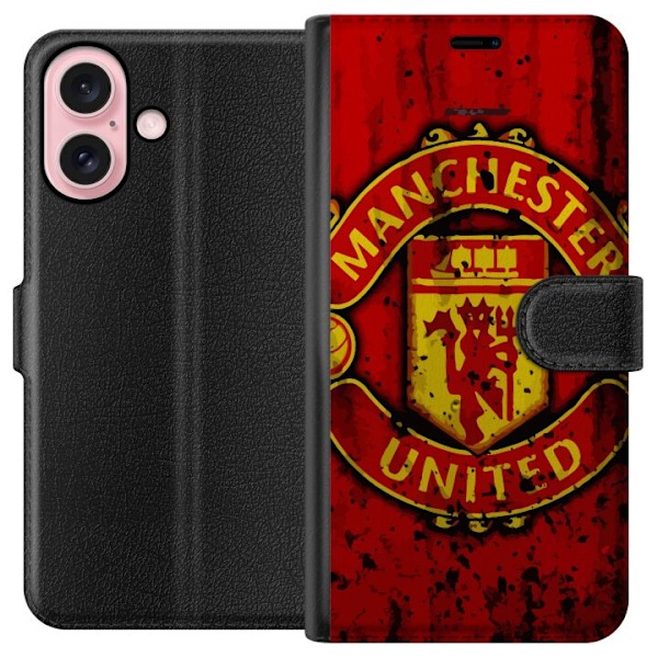 Apple iPhone 16 Lompakkokotelo Manchester United F.C.