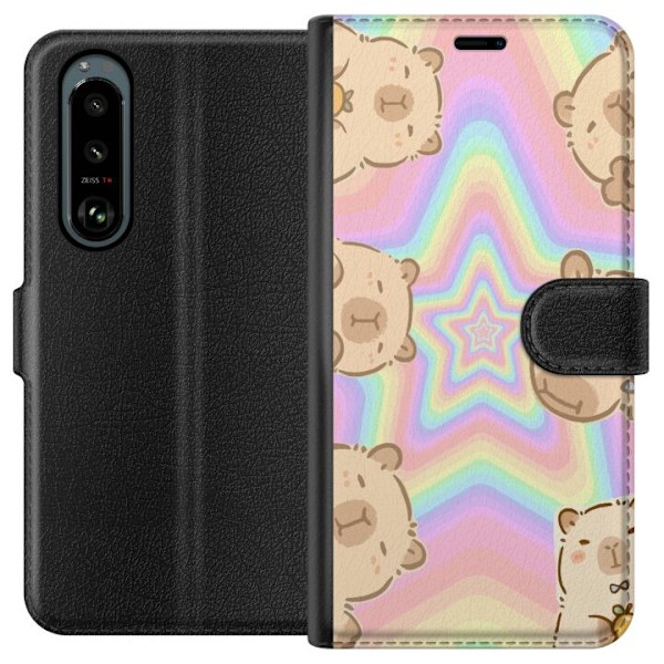 Sony Xperia 5 III Tegnebogsetui Kawaii Capybara Galaxy Sød An