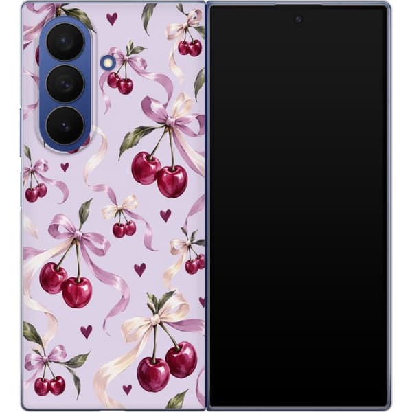 Kompatibelt Mobildeksel til Samsung Galaxy Z Fold7 Lavendelkirsebær lila