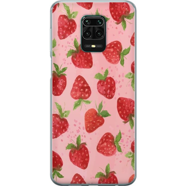 Xiaomi Redmi Note 9 Pro Läpinäkyvä kuori Mansikkahaaveet -