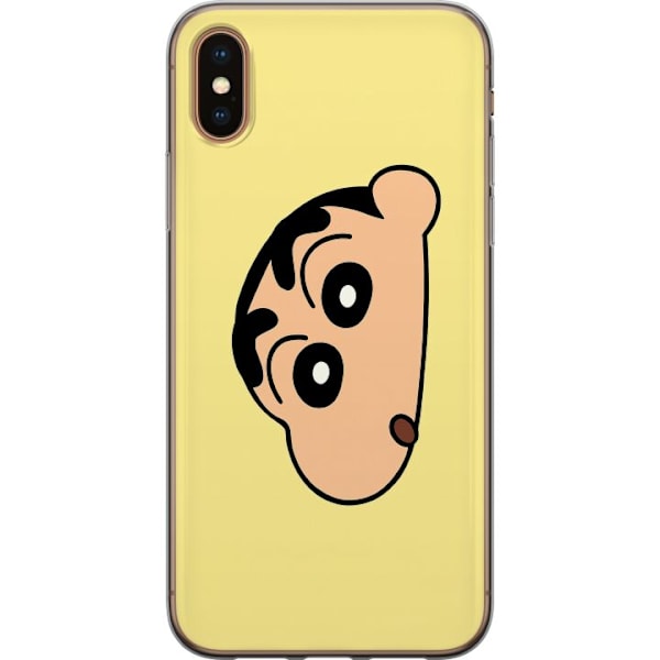 Apple iPhone XS Max Läpinäkyvä kuori Peeking Shinchan