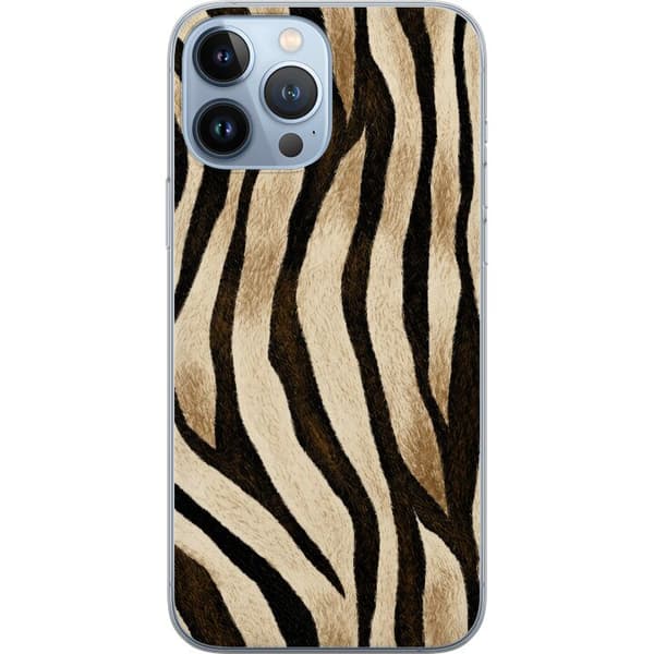 Kompatibelt Mobildeksel til Apple iPhone 13 Pro Max Savannestriper beige
