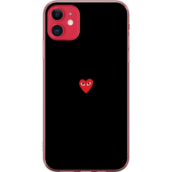 Apple iPhone 11 Genomskinligt Skal Heart