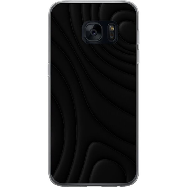 Samsung Galaxy S7 Läpinäkyvä kuori Tummat Aallot