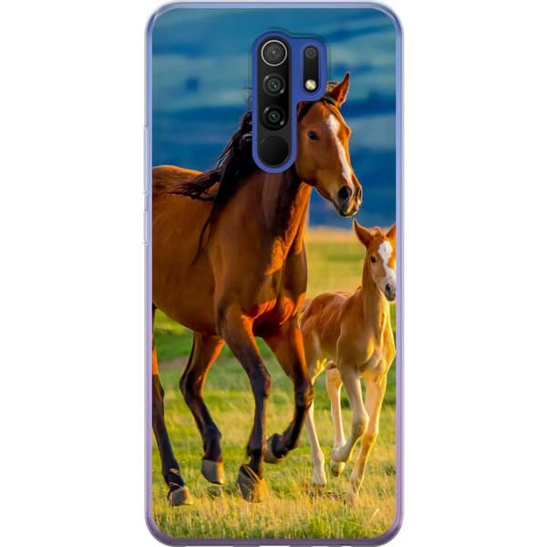 Kompatibelt Mobildeksel til Xiaomi Redmi 9 Løpende hester