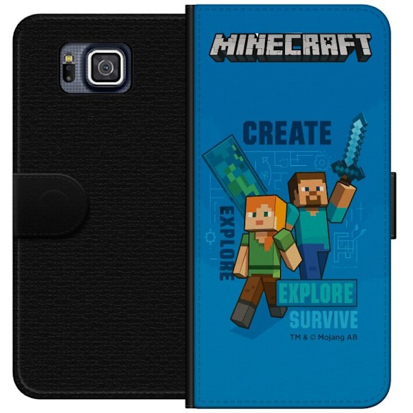 Samsung Galaxy Alpha Lompakkokotelo Minecraft Luolastot