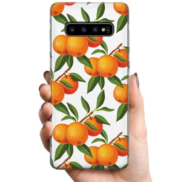 Samsung Galaxy S10+ TPU Matkapuhelimen kuori Appelsiini
