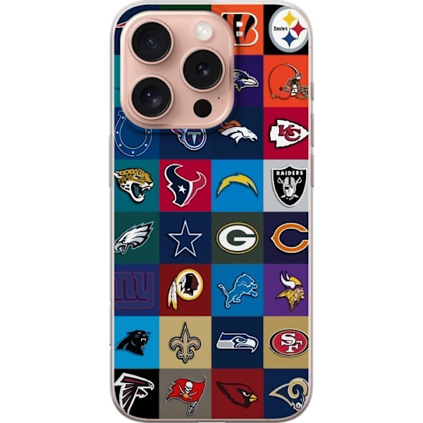 Apple iPhone 16 Pro Läpinäkyvä kuori NFL