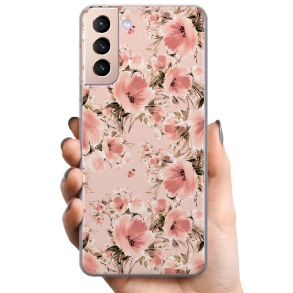 Samsung Galaxy S21 TPU Matkapuhelimen kuori Kukkia