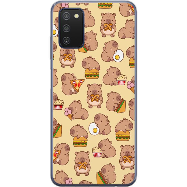 Samsung Galaxy A03s Läpinäkyvä kuori Kawaii capybara puhelinkotelo useilla söpöillä hahmoilla