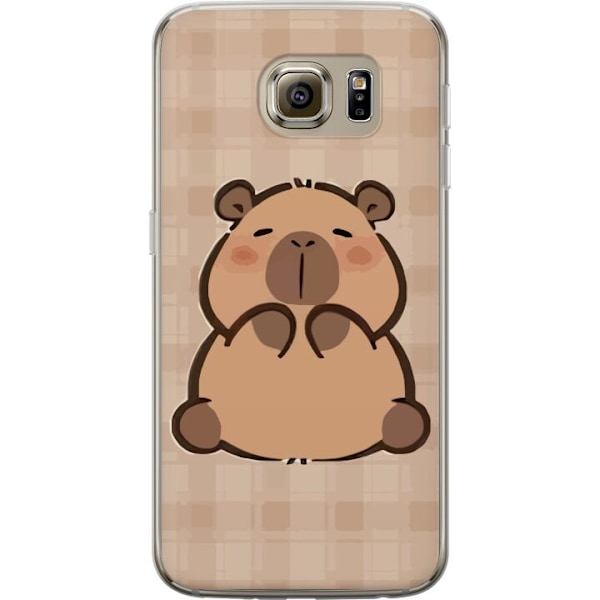 Samsung Galaxy S6 Läpinäkyvä kuori Mobilskal kawaii capybara flera figurer japansk stil