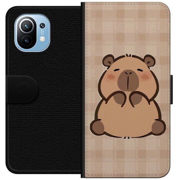 Xiaomi Mi 11 Lompakkokotelo Mobilskal kawaii capybara flera figurer japansk stil