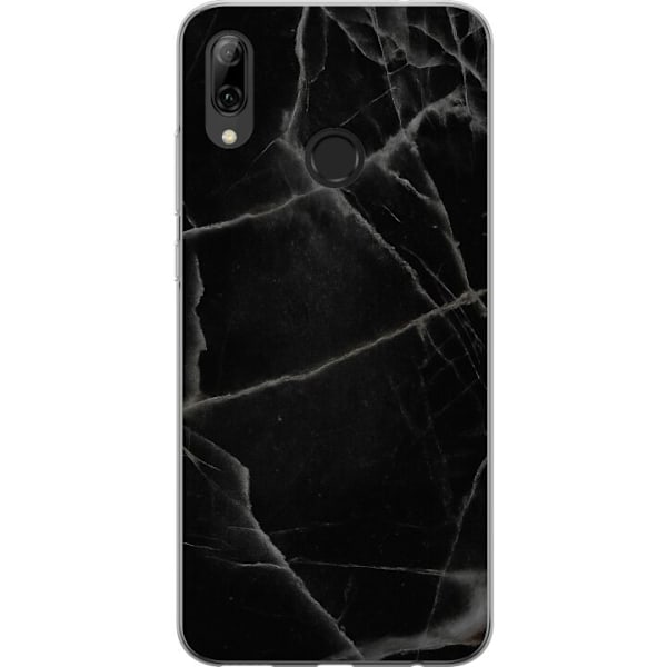 Huawei P smart 2019 Gennemsigtig cover Sort marmor