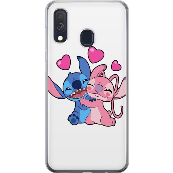 Samsung Galaxy A40 Gjennomsiktig deksel Lilo & Stitch