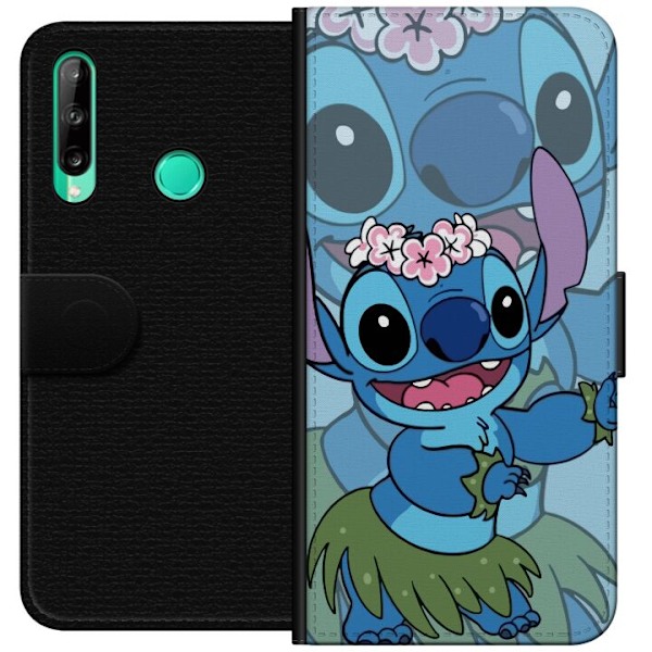 Huawei P40 lite E Tegnebogsetui Stitch under Stjernerne - Magisk Anime-stil