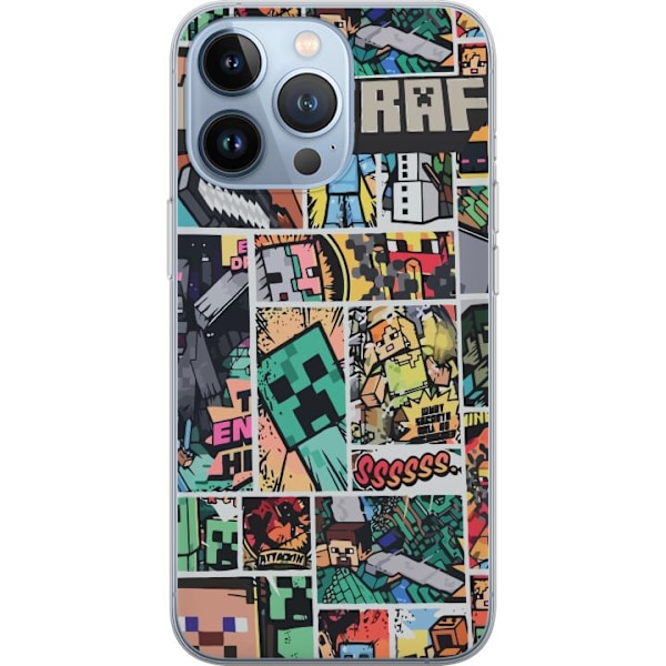 Apple iPhone 13 Pro Läpinäkyvä kuori Minecraft Taide