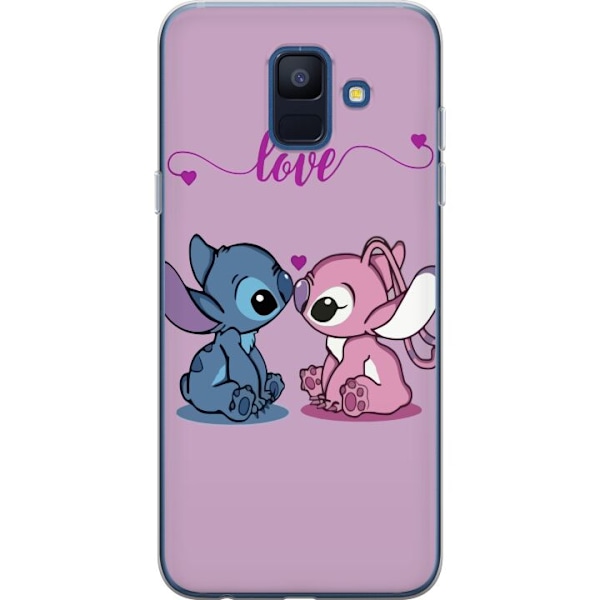 Samsung Galaxy A6 (2018) Läpinäkyvä kuori Lilo & Stitch –