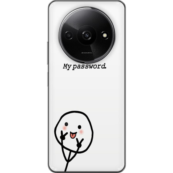 Xiaomi Redmi A3 Genomskinligt Skal You Don’t Know My Password – edgy textmotiv med attityd