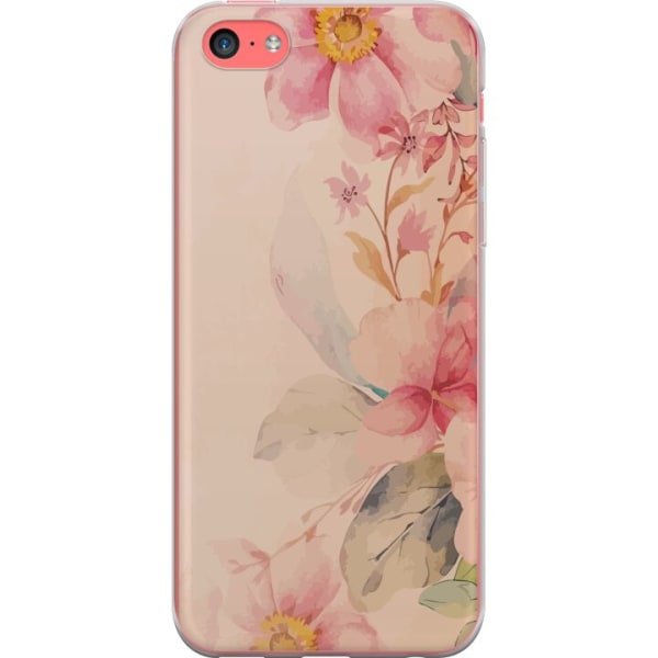 Apple iPhone 5c Gennemsigtig cover Farverige Blomster
