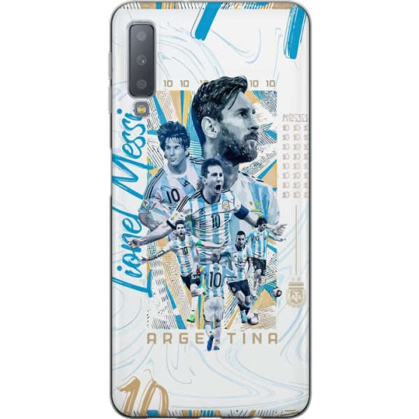 Samsung Galaxy A7 (2018) Gennemsigtig cover Lionel Messi