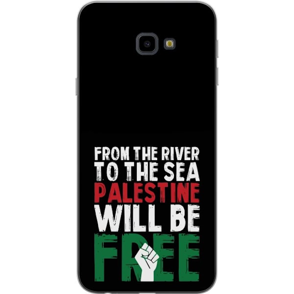 Samsung Galaxy J4+ Genomskinligt Skal Free Palestine – politiskt statement med kraftfullt grafiskt uttryck