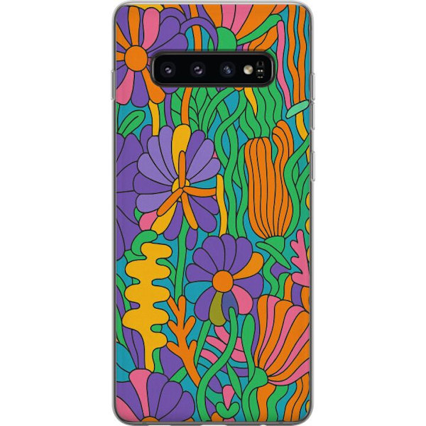 Samsung Galaxy S10 Läpinäkyvä kuori Värien räjähdys