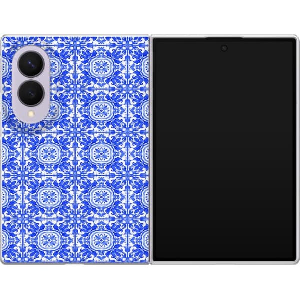 Kompatibelt Mobildeksel til Samsung Galaxy Z Fold8 Blå mosaikk blå