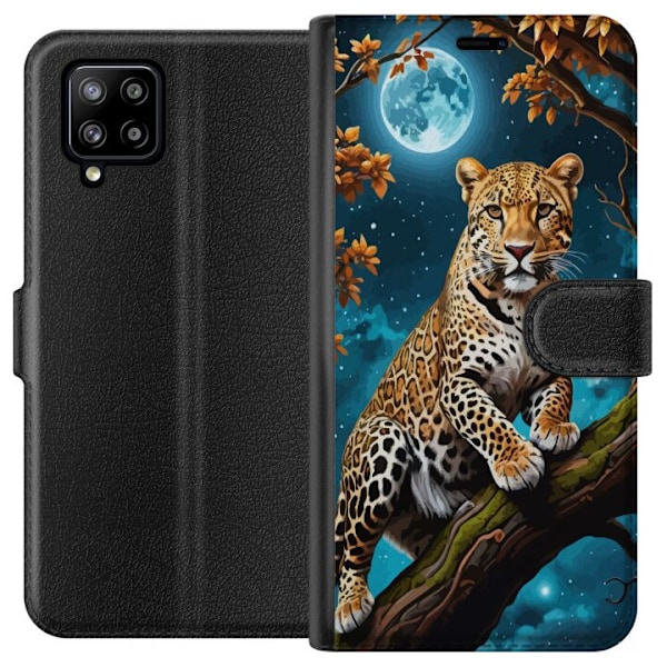 Samsung Galaxy A42 5G Lompakkokotelo Leopard