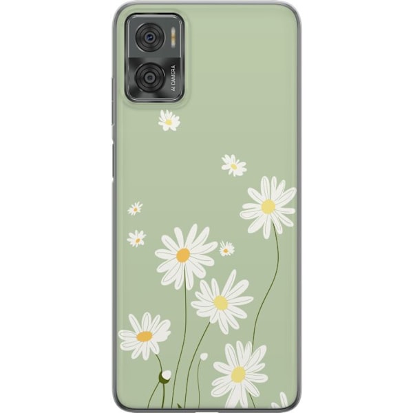 Motorola Moto E22i Genomskinligt Skal Prästkragar – blommigt mönster i svensk sommarstil