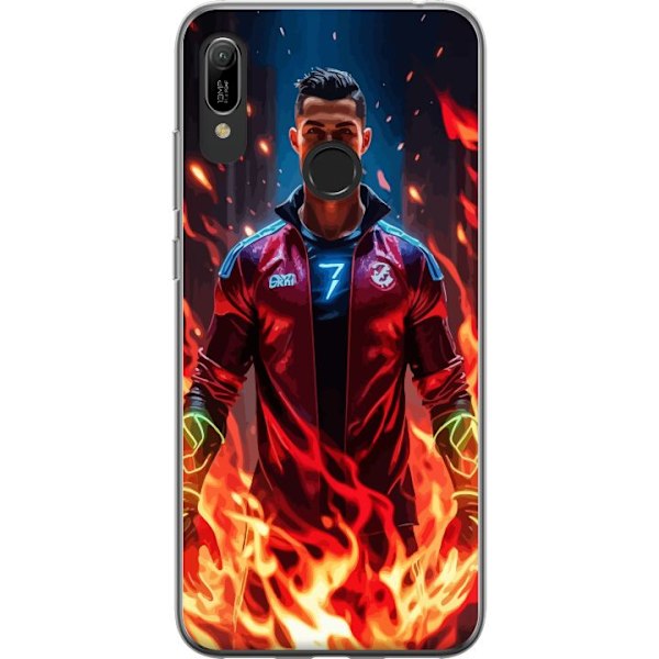 Huawei Y6 (2019) Gjennomsiktig deksel Ronaldo Inferno - fotbal