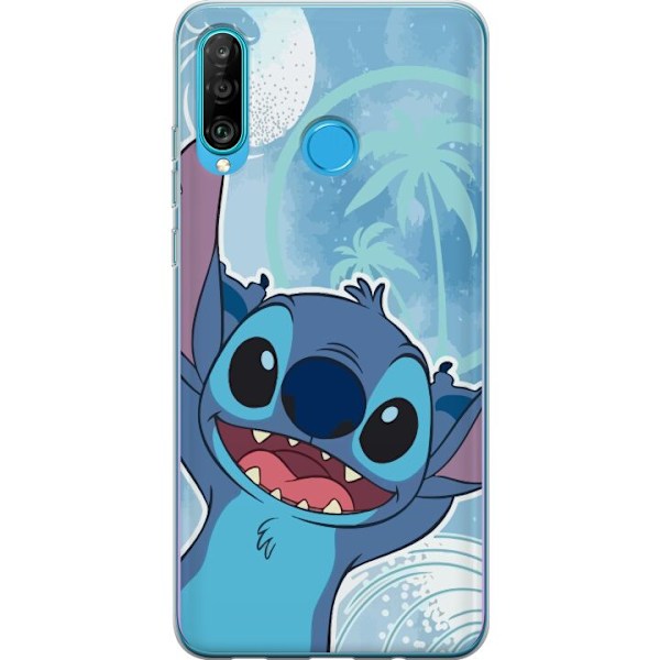 Huawei P30 lite Genomskinligt Skal Stitch