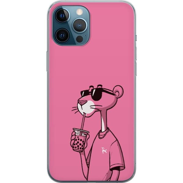 Kompatibelt Mobilskal till Apple iPhone 12 Pro Max Pink Panter Drink